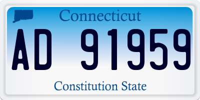 CT license plate AD91959