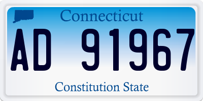 CT license plate AD91967