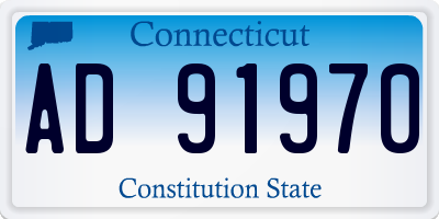 CT license plate AD91970