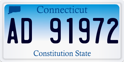 CT license plate AD91972