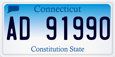 CT license plate AD91990