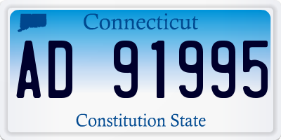 CT license plate AD91995