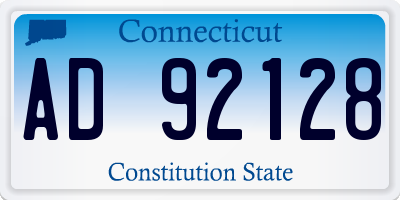 CT license plate AD92128