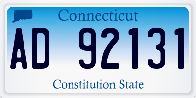CT license plate AD92131