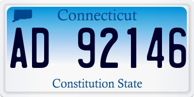 CT license plate AD92146
