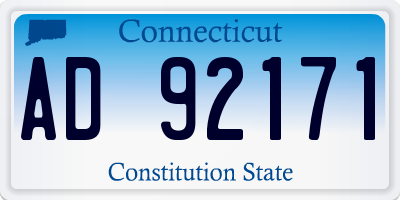 CT license plate AD92171