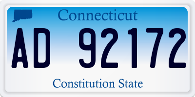 CT license plate AD92172