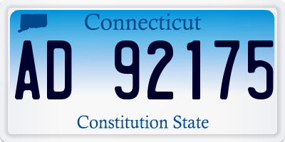 CT license plate AD92175