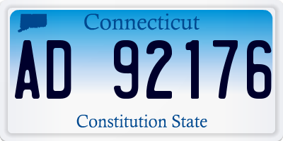CT license plate AD92176