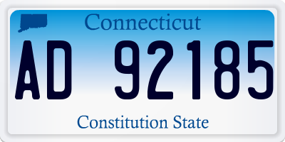 CT license plate AD92185