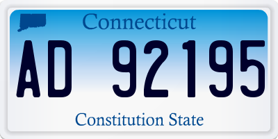 CT license plate AD92195
