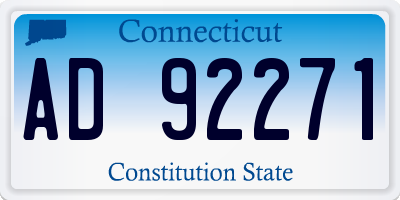 CT license plate AD92271