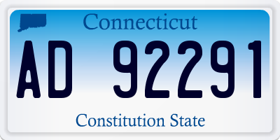 CT license plate AD92291