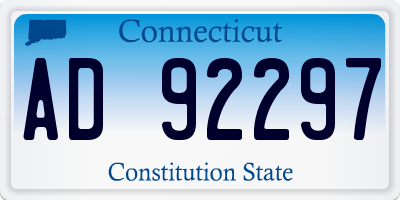 CT license plate AD92297