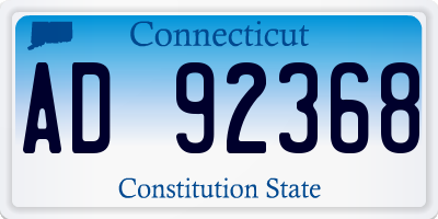 CT license plate AD92368