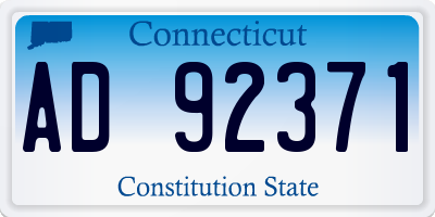 CT license plate AD92371