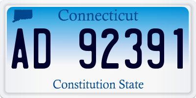 CT license plate AD92391