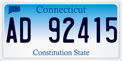 CT license plate AD92415