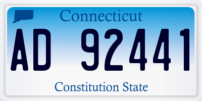 CT license plate AD92441