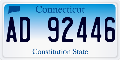 CT license plate AD92446