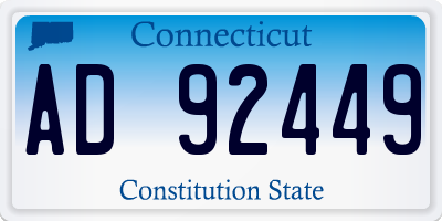 CT license plate AD92449