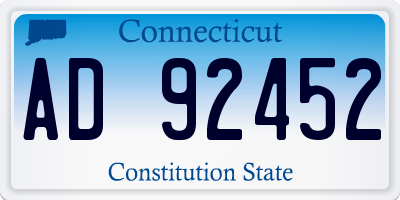 CT license plate AD92452