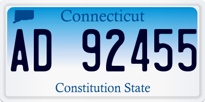 CT license plate AD92455