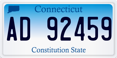 CT license plate AD92459