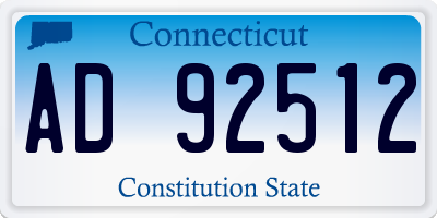 CT license plate AD92512