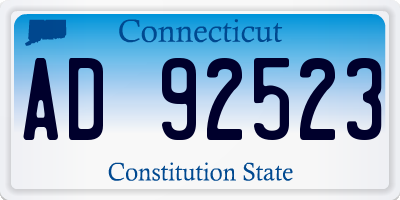 CT license plate AD92523