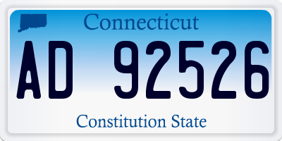CT license plate AD92526