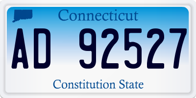 CT license plate AD92527