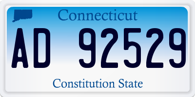 CT license plate AD92529