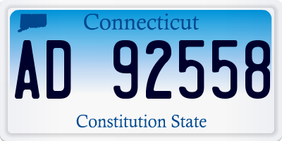 CT license plate AD92558