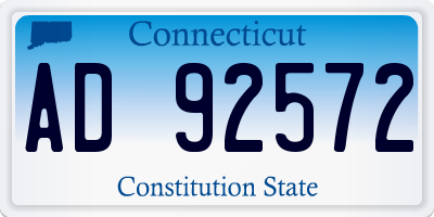 CT license plate AD92572