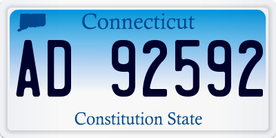 CT license plate AD92592
