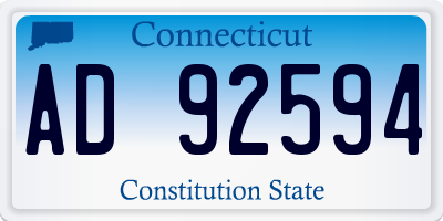 CT license plate AD92594