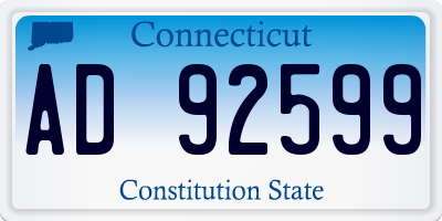 CT license plate AD92599
