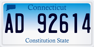 CT license plate AD92614