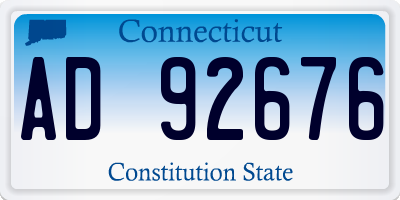 CT license plate AD92676