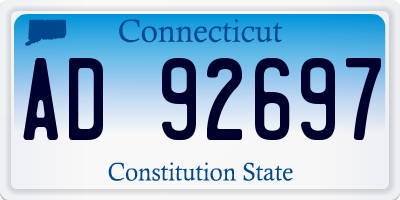 CT license plate AD92697