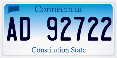 CT license plate AD92722