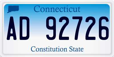 CT license plate AD92726