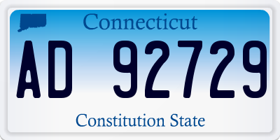 CT license plate AD92729