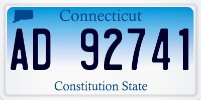CT license plate AD92741