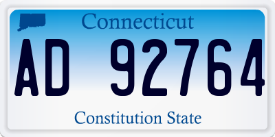 CT license plate AD92764
