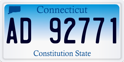 CT license plate AD92771