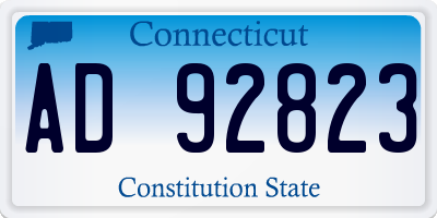 CT license plate AD92823