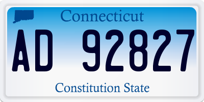 CT license plate AD92827