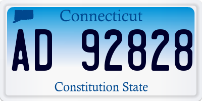 CT license plate AD92828